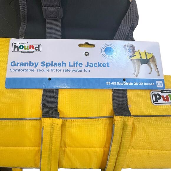 Outward Hound Yellow Granby Splash Jacket for Large Dogs sz L NWT - Picture 2 of 8